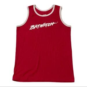 Baywatch Malibu Beach Patrol Ringer Tank - Red - Small